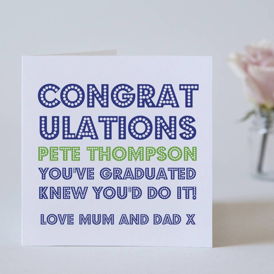 Personalised Graduation Card - Etsy