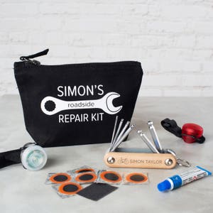 Personalised Bicycle Lights And Tool Gift Set, Triathlon Gifts, Cyclist Essentials, Cycling Gifts For Him, Cycling Gifts For Her