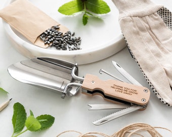 Personalised Father's Day Trowel Multi Tool Kit, Gardening Gifts For Him, Gardening Essentials, Garden Gifts For Her, Outdoor Essentials