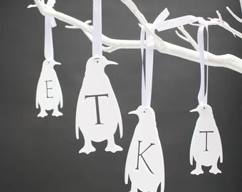 Personalised Initial Penguin Decoration