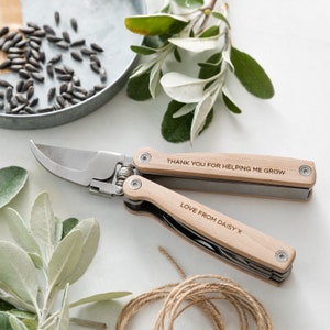 Personalised Gardening Pruner Tool For Him, Summer Allotment Essentials, Personalised Engraved Secateurs, Must Have Garden Tool Gift For Him