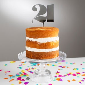 Personalised Elegant Age Cake Topper, Stylish Cake Decor, Milestone Celebration Keepsake, Classic Age Cake Topper, Bespoke Party Details image 2