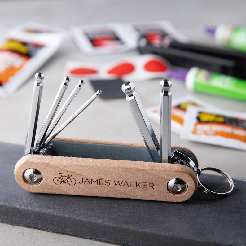 Personalised Bicycle Allen Keys And S.O.S Tool Kit, Cycling Essentials, Cycling Gifts For Him, Triathlon Gifts For Her, Bicycle Essentials image 1