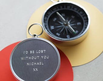 Boussole gravée personnalisée, cadeaux d&#39;anniversaire sur mesure, cadeau d&#39;anniversaire symbolique, cadeau boussole gravée pour lui, cadeaux de la personne perdue