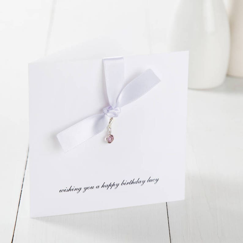 Personalised Swarovski Birthstone Card Personalised Swarovski - Etsy UK