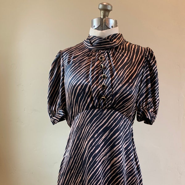 Vintage Betsey Johnson Silk Dress Tiger Print