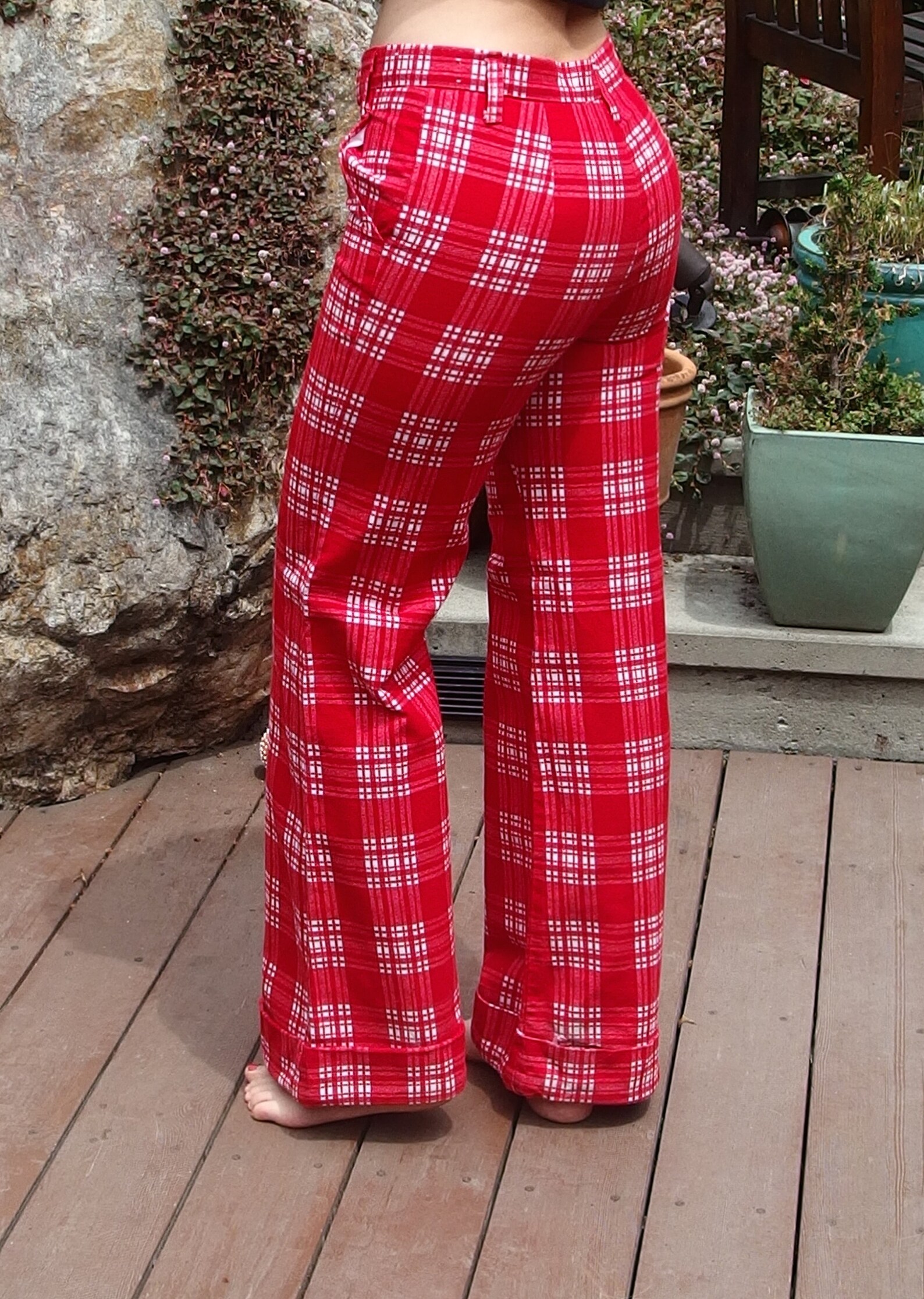 red corduroy bell bottoms