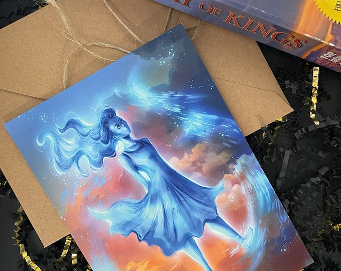Intelligent and articulate, Stormlight inspired print, Syl inspired artwork