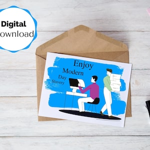 Blue Theme Labor Day Printable Card, Downloadable Labor Day Card, Printable Card, Digital Labor Day Card, Downloadable Card, Digital Card