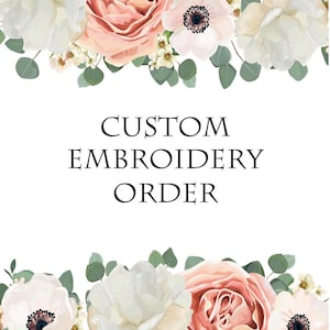 Custom Embroidery: Personalized Needle Point, Gift, Custom Order image 1