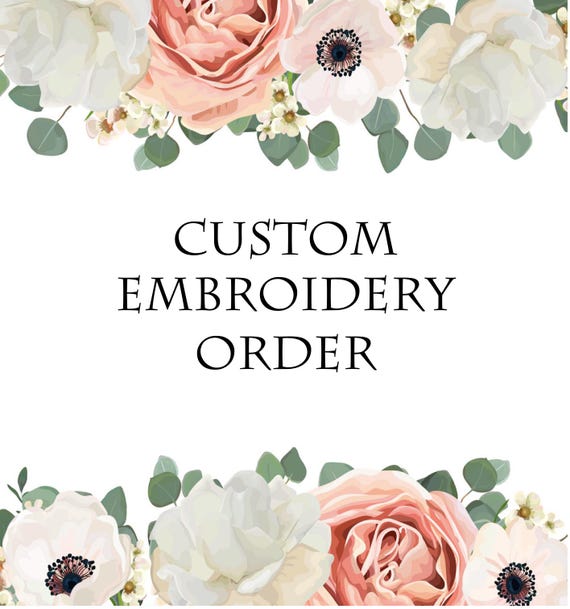 Custom Embroidery: Personalized Needle Point, Gift, Custom Order