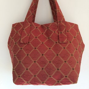 Stylish Handcrafted Crimson Handbag Fabric Purse Everyday - Etsy