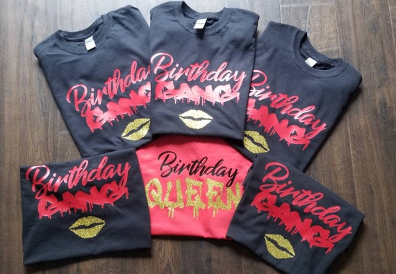 Birthday gang shirts clearance