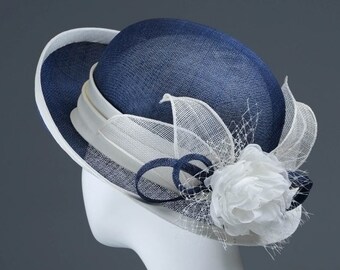blue occasion hat