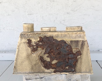 Vase with Rust Decor