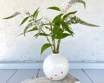 White Orb Vase