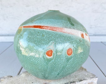 Green Orb Vase, Round Green Vase