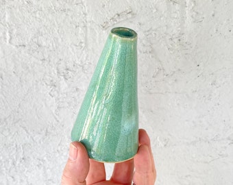 Green Bud Vase, Small Green Vase