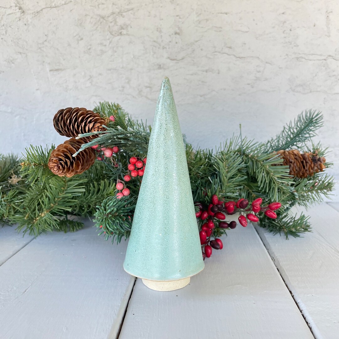 Ceramic Christmas Tree Green Tree Ceramic Holiday Tree Etsy