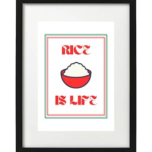 Filipino Food Poster &#39;Rice is Life&#39; Wall art print