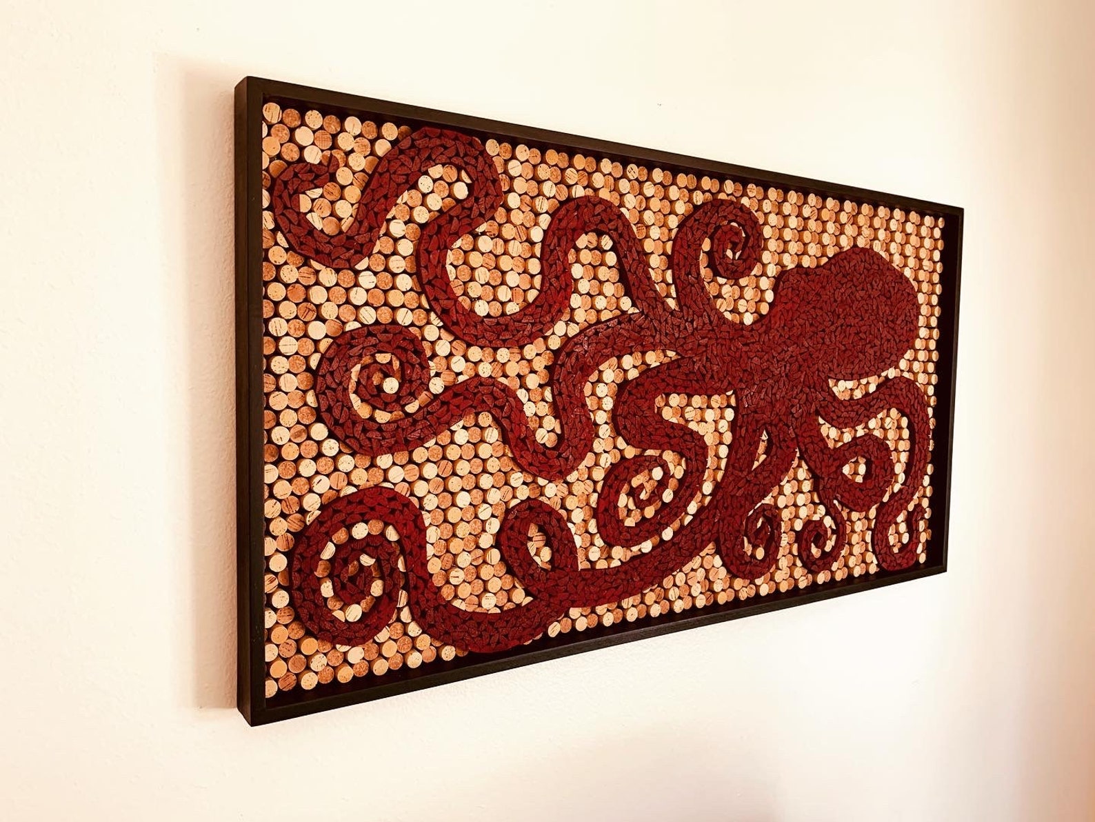 Recycled Wine Cork Octopus Sculpture Wall Art Hotel Lobby Art Etsy