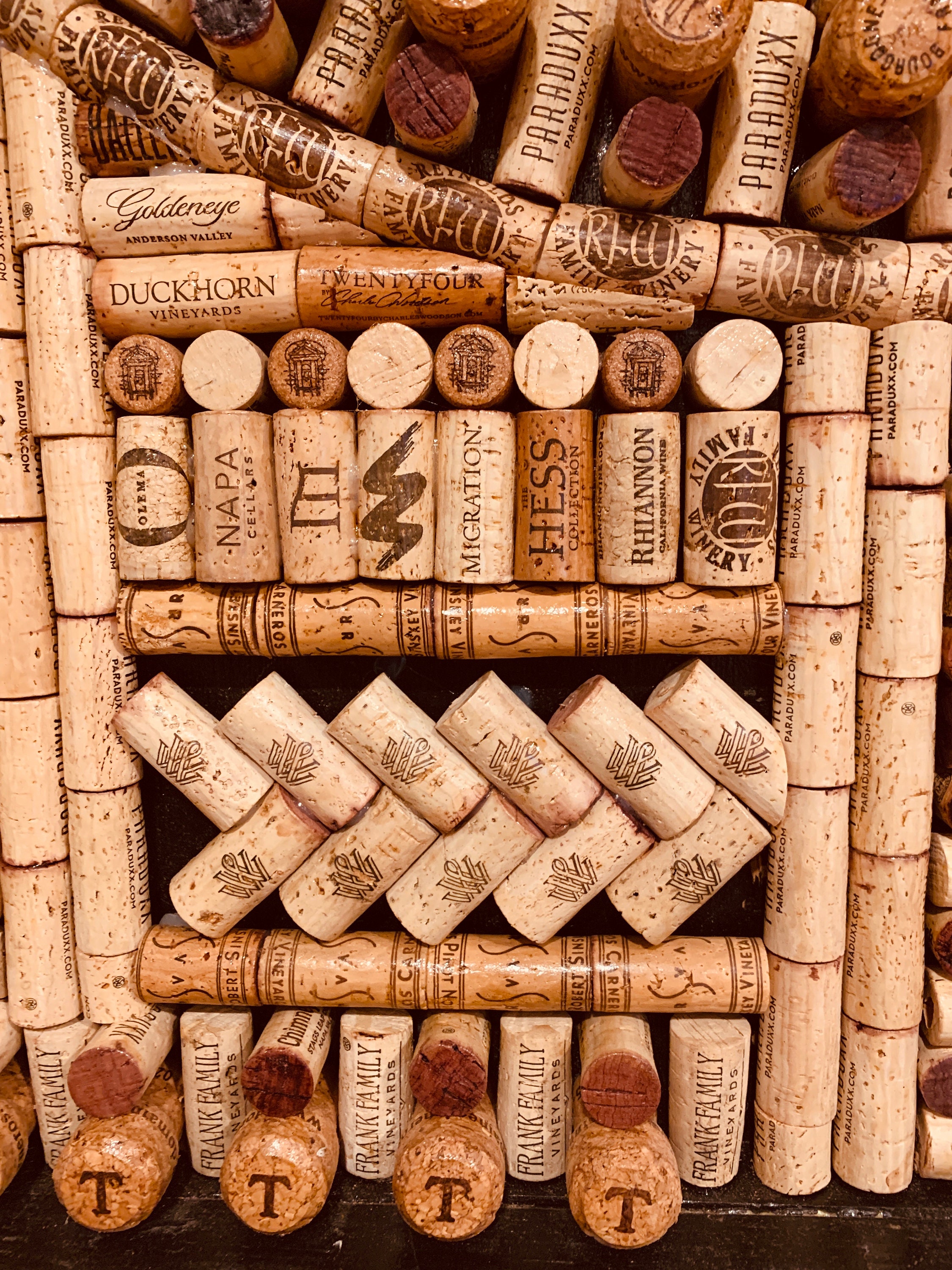 Recycled Wine Cork Abstract Mosaic Framed Wall Art Wine Lover Etsy UK