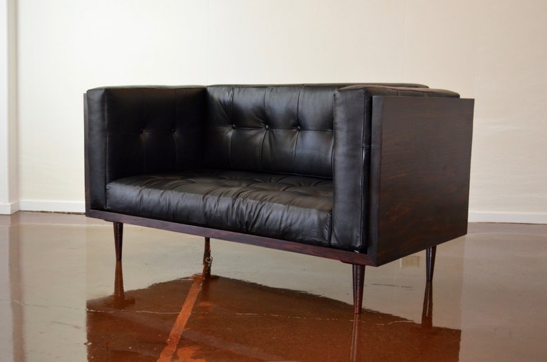 Milo Baughman Inspired Mid Century Modern Genuine Rosewood Etsy