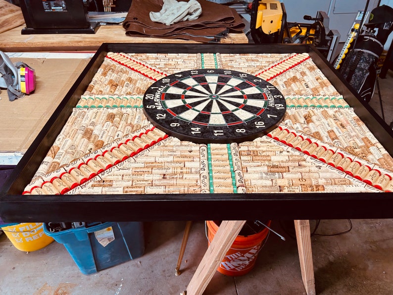 Recycled Wine Cork Dartboard Wall Protector Housewarming Gift Etsy