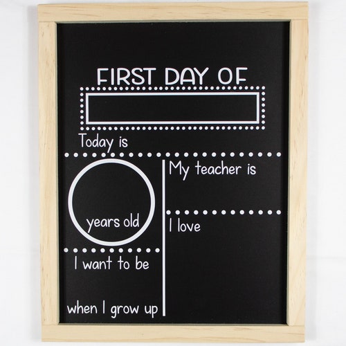 Pink Preschool Chalkboard First Day of School Chalkboard Etsy