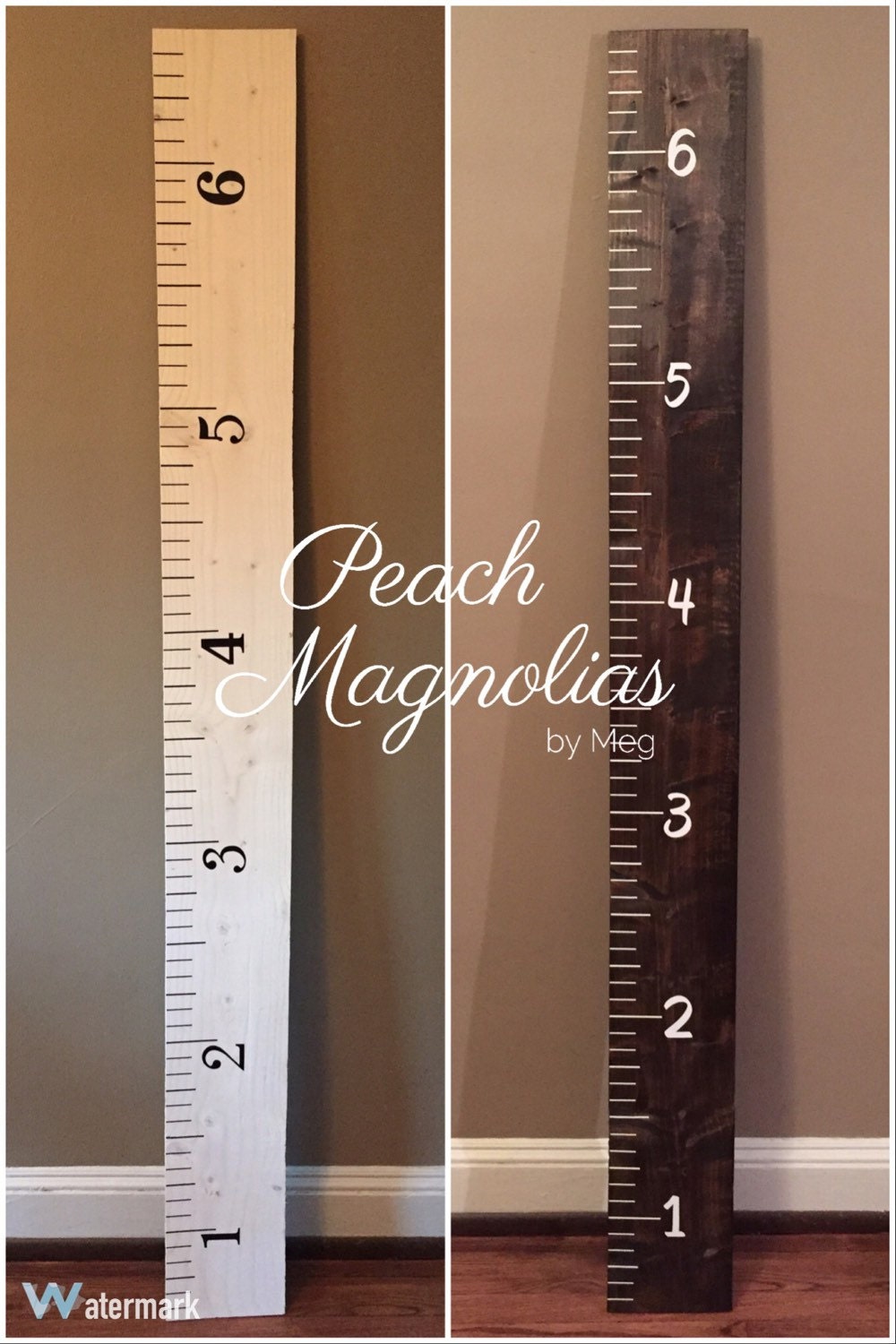 Growth Chart Ruler DIY Decal Kit Make Your Own Growth Etsy