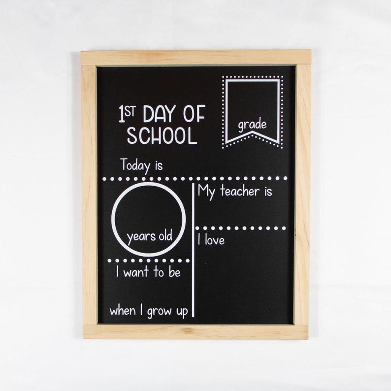 First Day of School Chalkboard, Reusable Back to School Chalkboard image 7