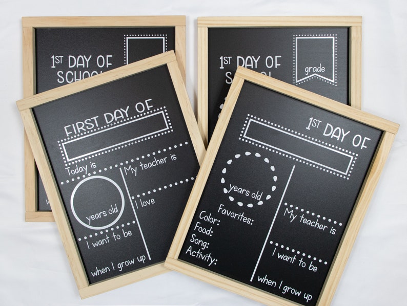 First Day of School Chalkboard, Reusable Back to School Chalkboard image 10