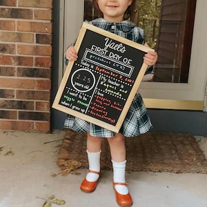 First Day of School Chalkboard, Reusable Back to School Chalkboard image 9