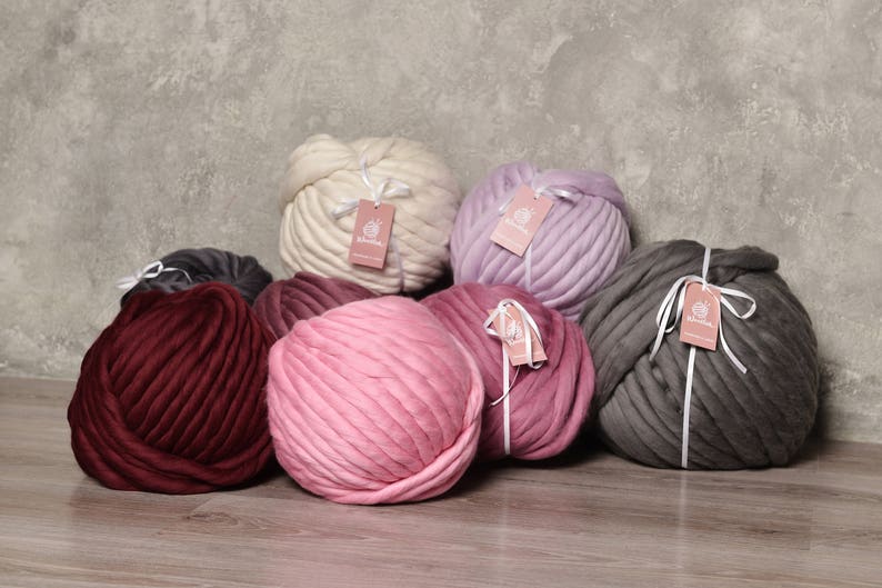 Big yarn Super chunky wool Giant chunky yarn Merino wool Giant Etsy