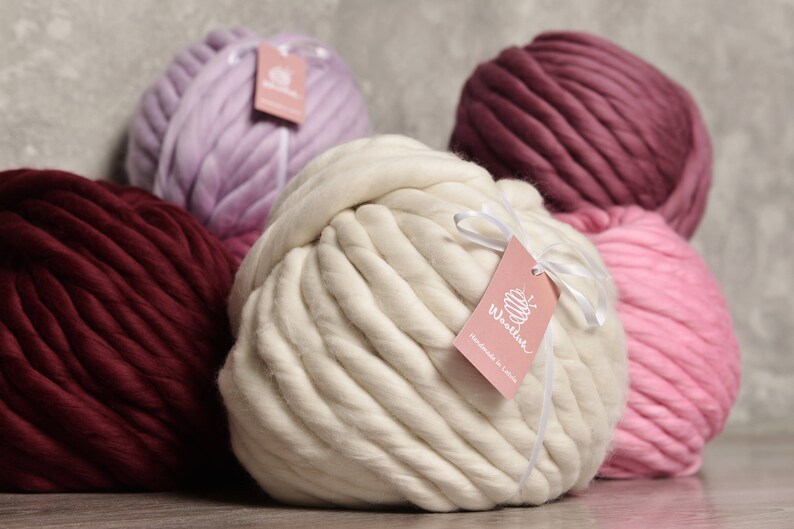 Big yarn Super chunky wool Giant chunky yarn Merino wool Giant Etsy