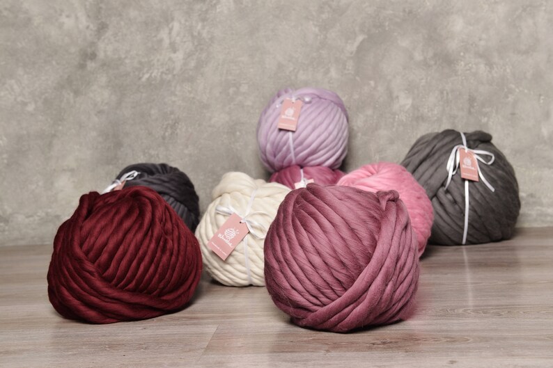 Big yarn Super chunky wool Giant chunky yarn Merino wool Giant Etsy