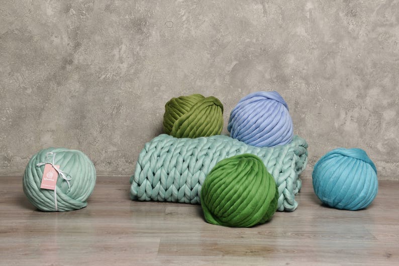 Chunky Knit Yarn Bulky Yarn Chunky Knit Blanket Chunky Wool Etsy