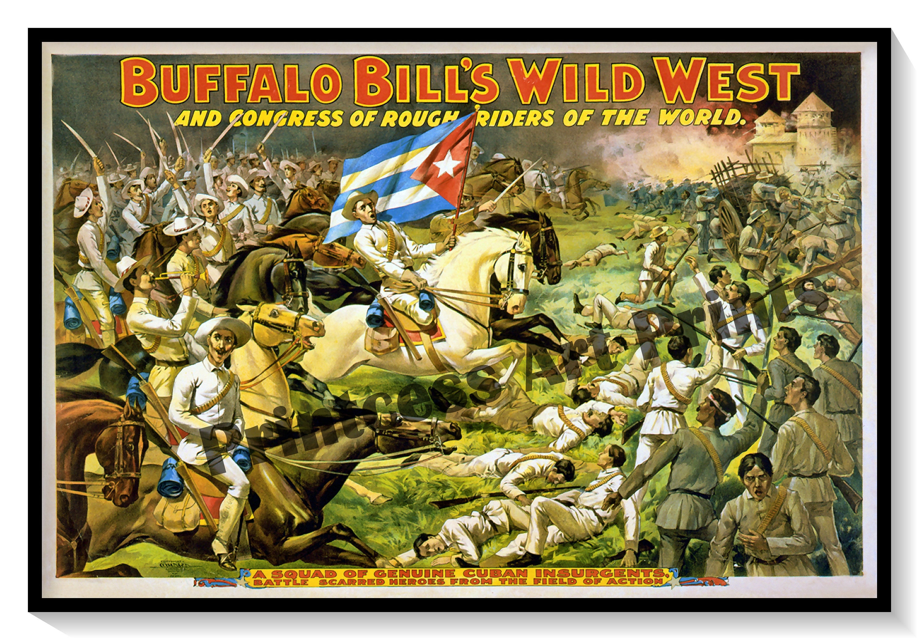 Buffalo Bill's Wild West Show Vintage Circus Posters Set of 3 Prints - Etsy