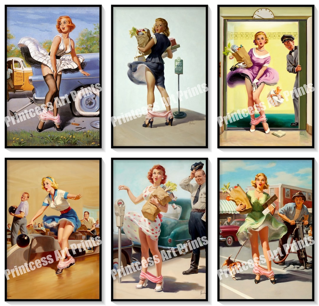 pin-up-girl-artist-art-frahm-vintage-retro-female-nude-art-etsy