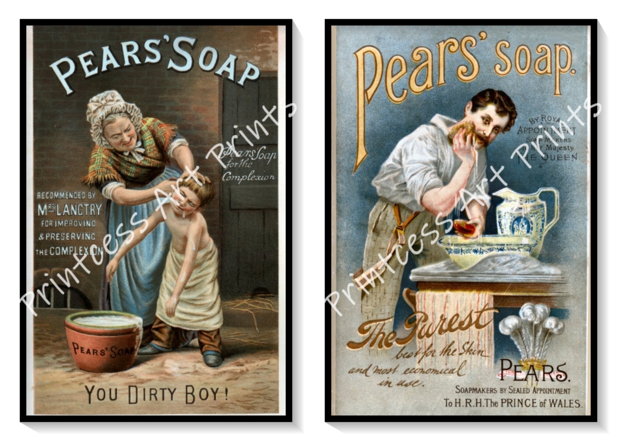 Set of 12 Prints Pear Soap Collectable Ads Vintage Advertising