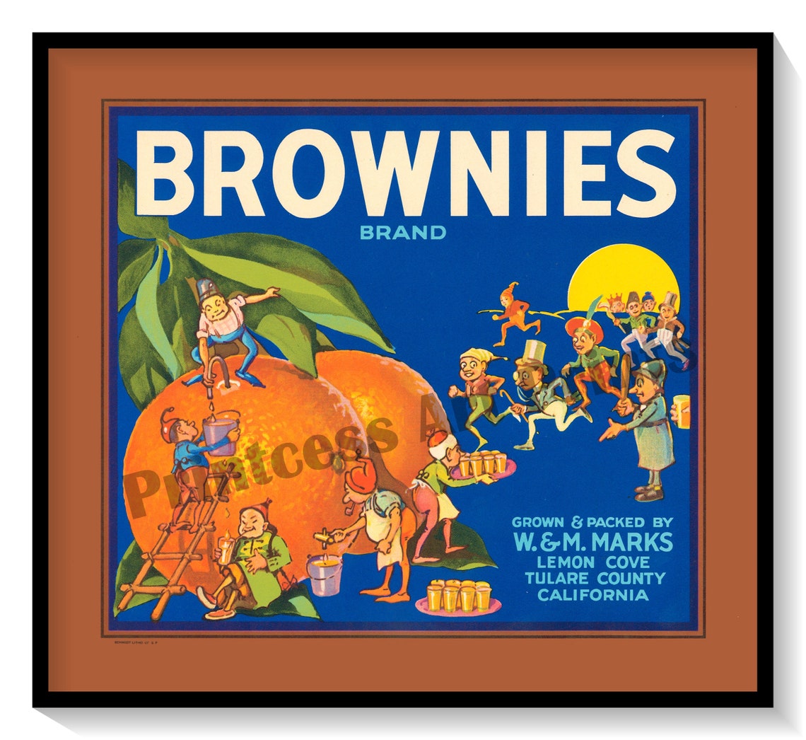 Vintage Orange Crate Labels Set of 6 Art Prints Oranges Citrus - Etsy