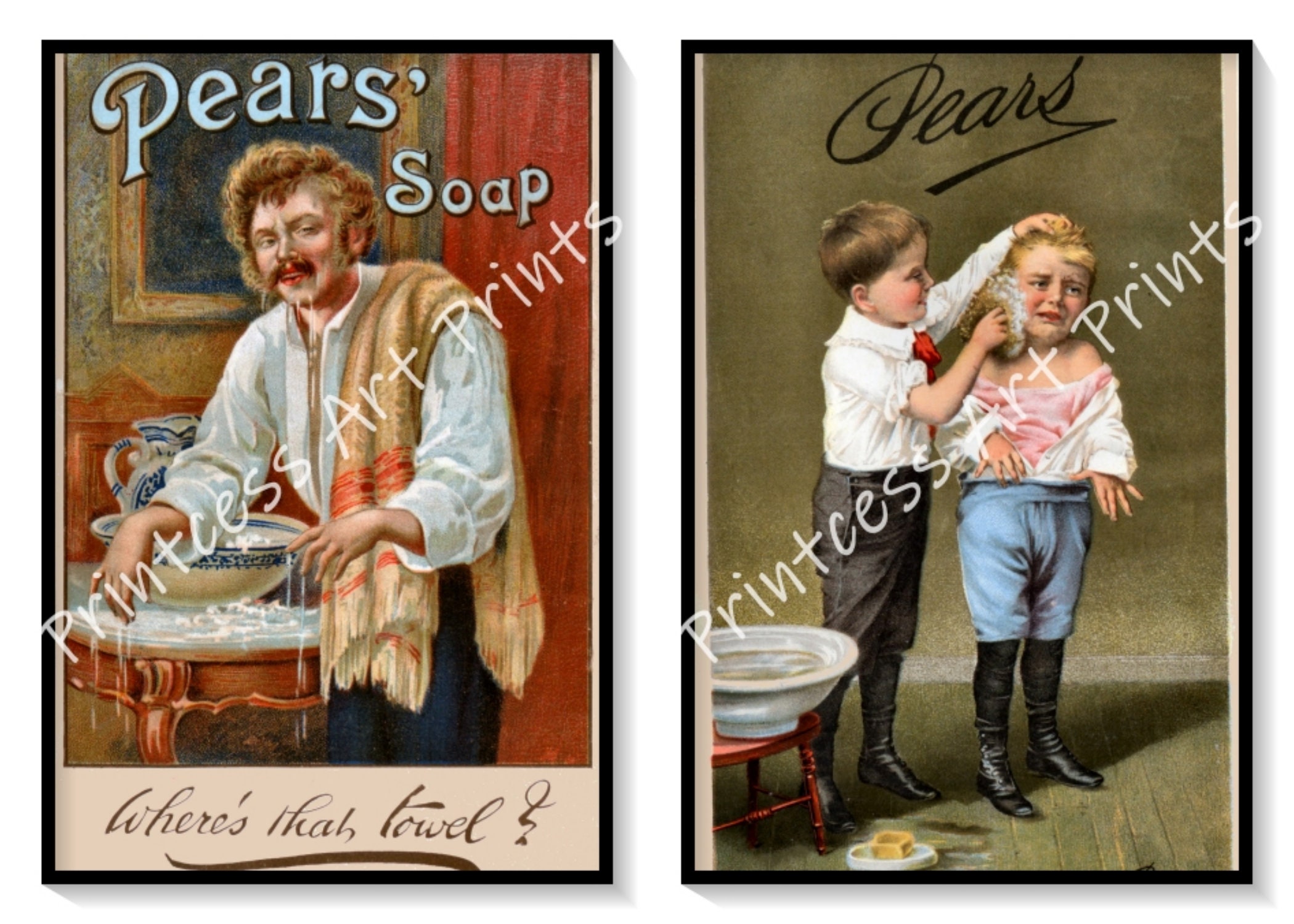 Pear Soap Collectable Ads Vintage Advertising Set Of 12 Art Etsy