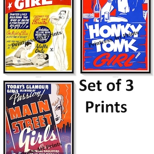Trashy Adult Movie Prints, 1930s, Honky Girls, Pulp Fiction, Vintage Adults Only