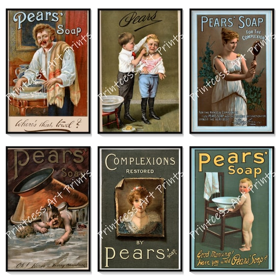Set of 12 Prints Pear Soap Collectable Ads Vintage Advertising