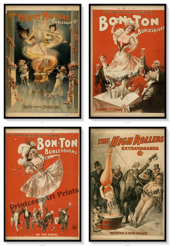 Vintage Burlesque High Roller Dancing Girls Collectors Set - Etsy