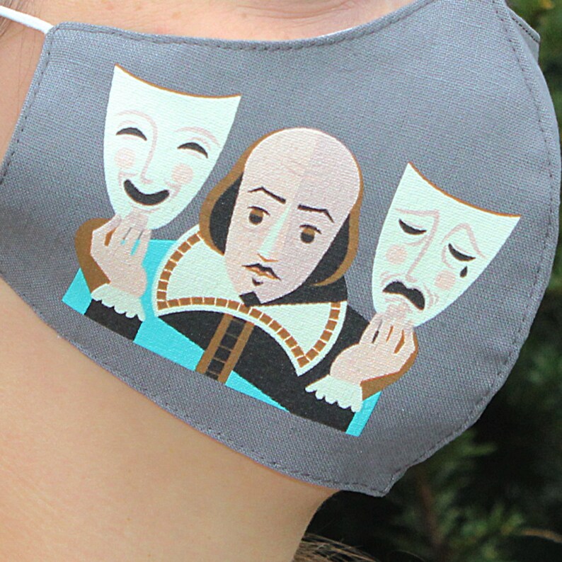 Literary Face Mask Shakespeare Smilest Thou 100 Etsy