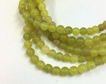 about 38 per strand Olive Serpentine Olive Jade Gemstone Beads Full strand of AAA Grade beads 10mm round beads on 15 inch strand