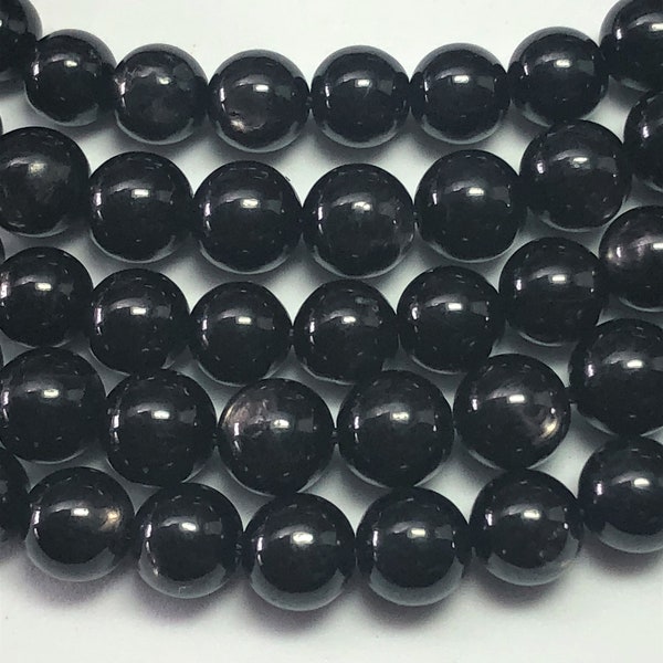 6mm Dark Brown Hypersthene Gemstone Beads. Full 15" strand of AA/AAA grade beads, roughly 66 beads per strand. Also called Enstatite.