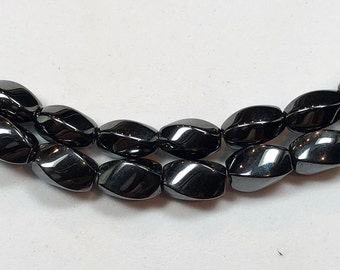 5X8mm Magnetic Hematite Silverplated Rice Mh61