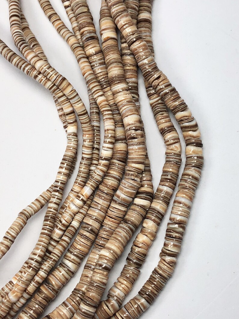 Voluta Sea Snail Shell Heishi Beads. Long 24 Strands of Etsy